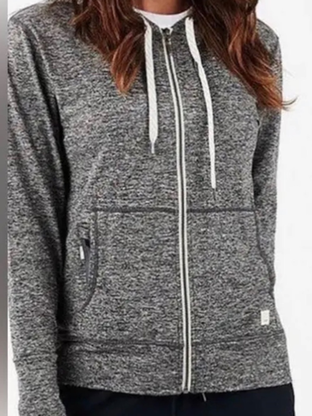 Vuori Women's Zip Up Hoodie Heather Gray